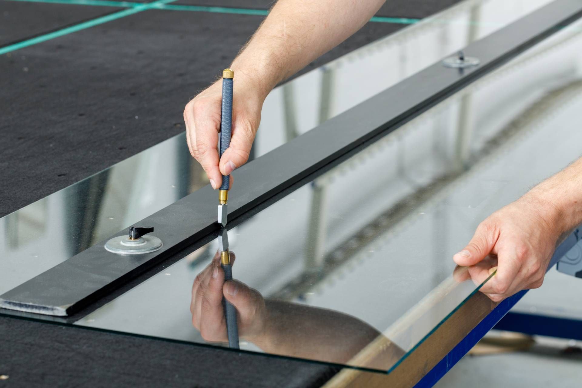 Glas wird verarbeitet