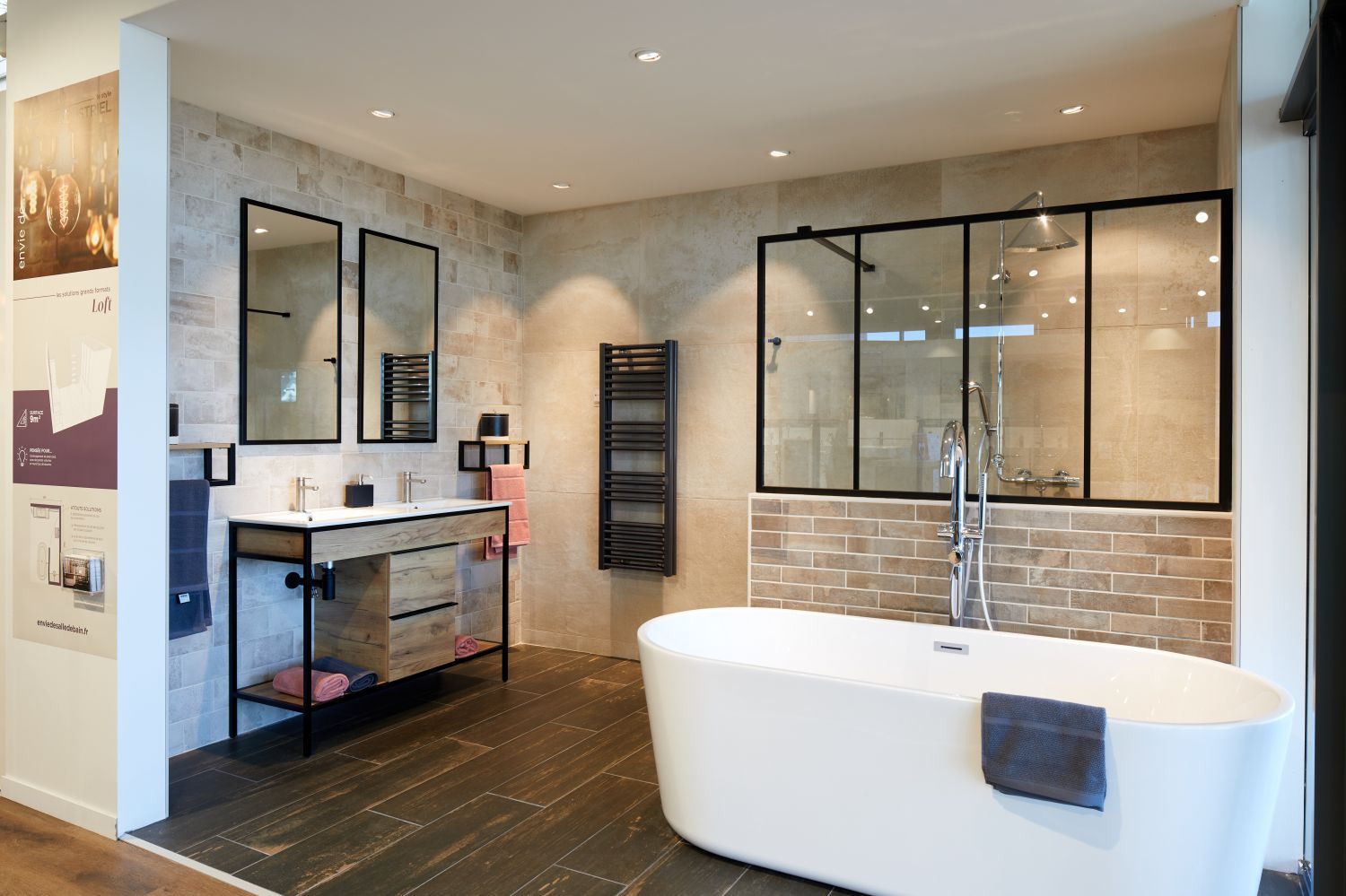 Salle de bains avec verrière à Saint-Bonnet-de-Mure