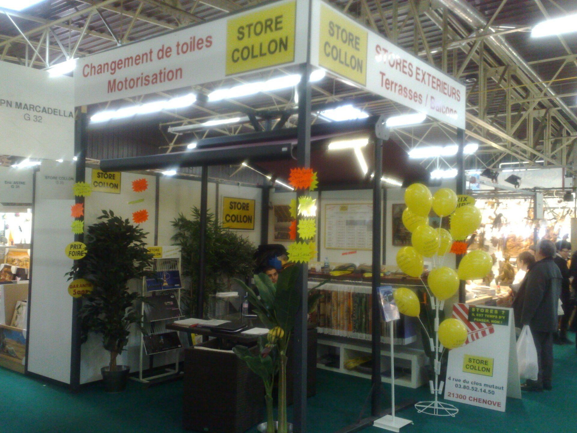 Visuel du stand des stores Collon