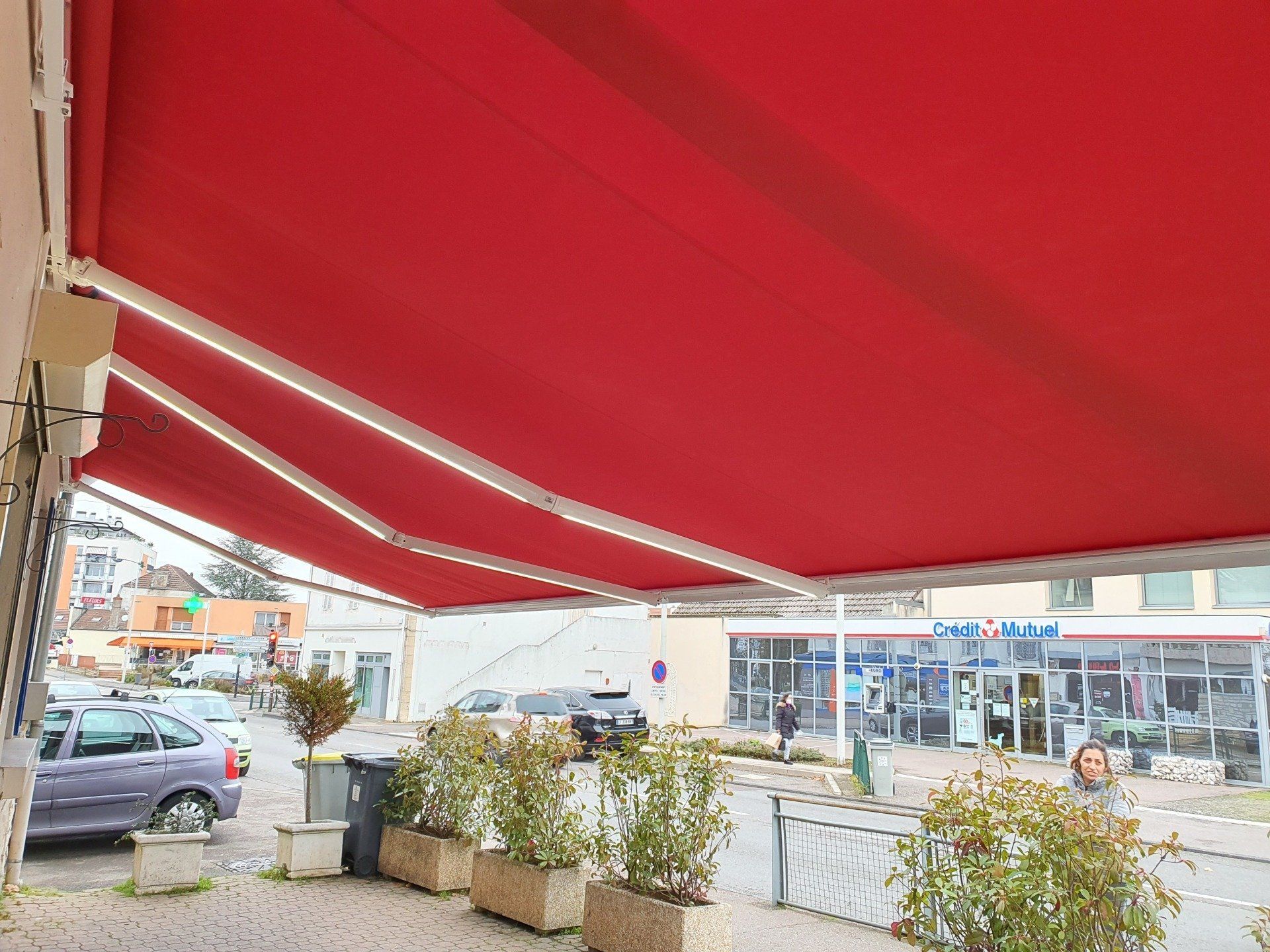 Store à leds lumineux rouge