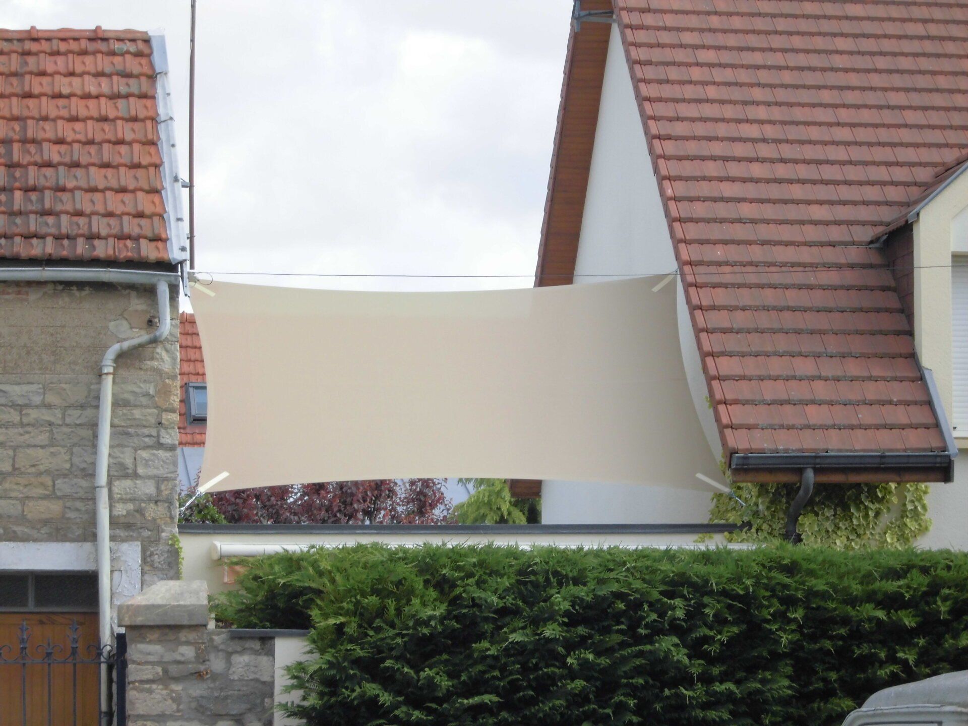 Toile d'ombrage écru