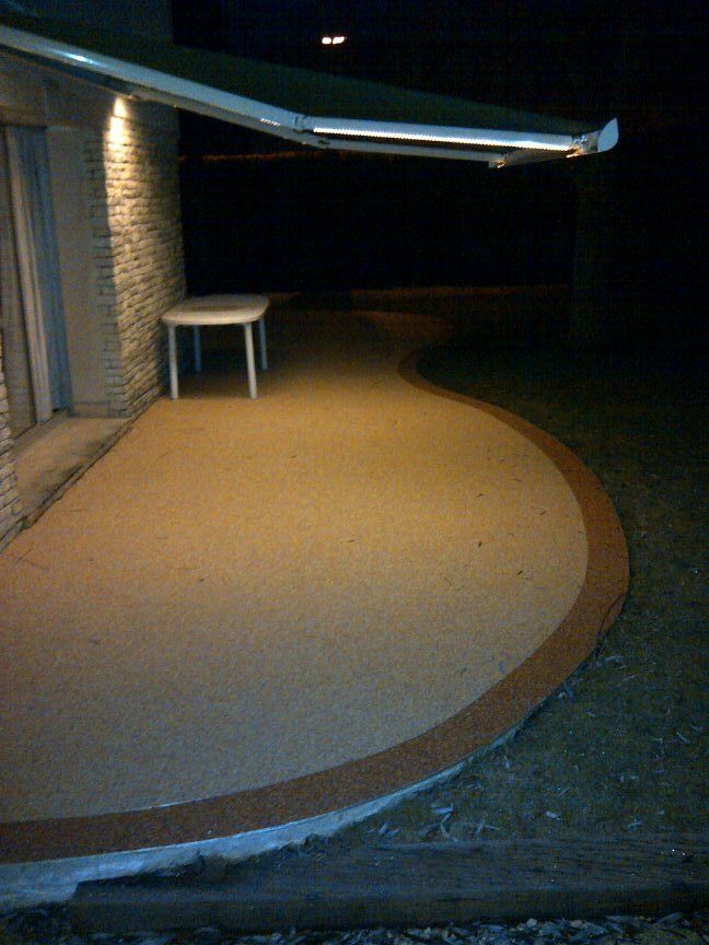 Store à leds lumineux terrasse vue d'en haut