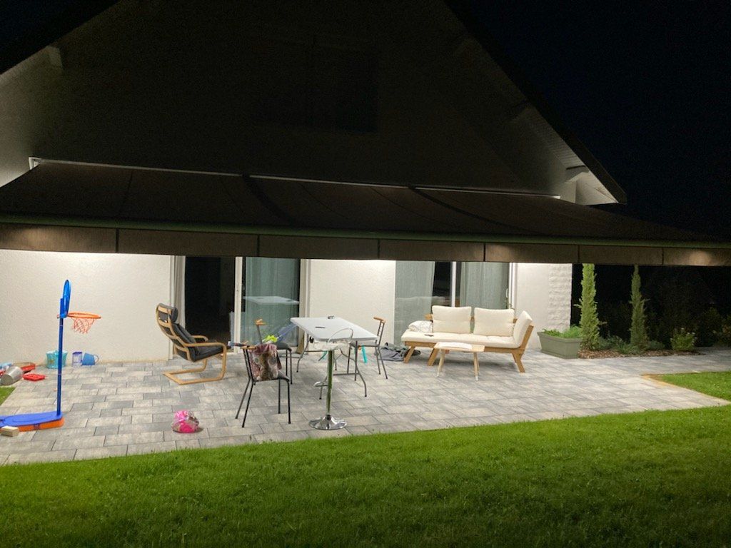 Store à leds lumineux noir