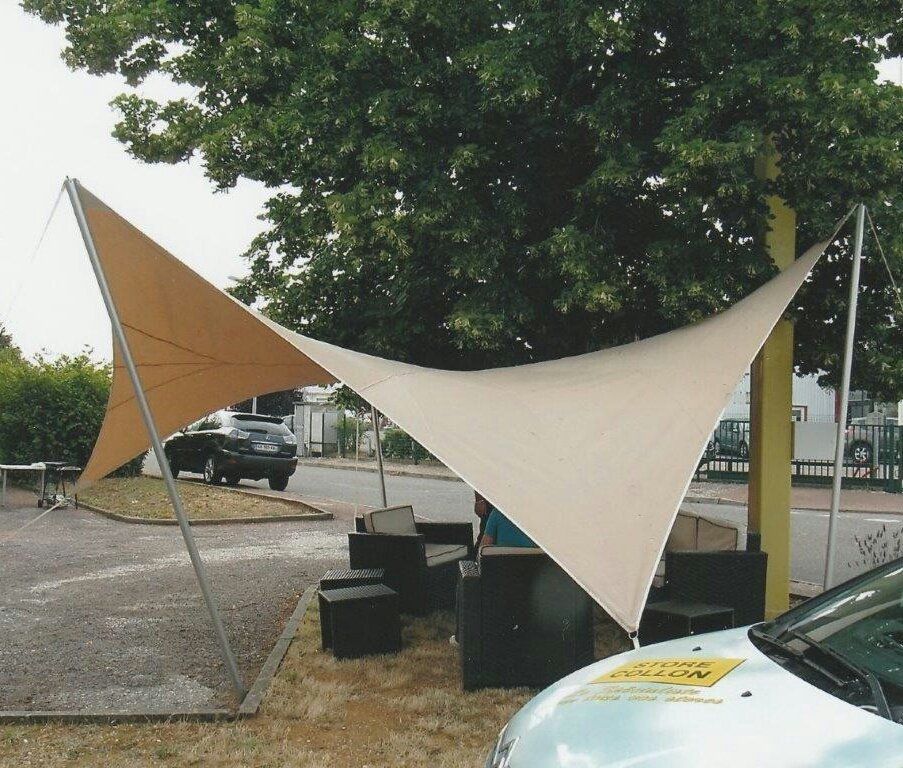 Toile d'ombrage écru multipoints