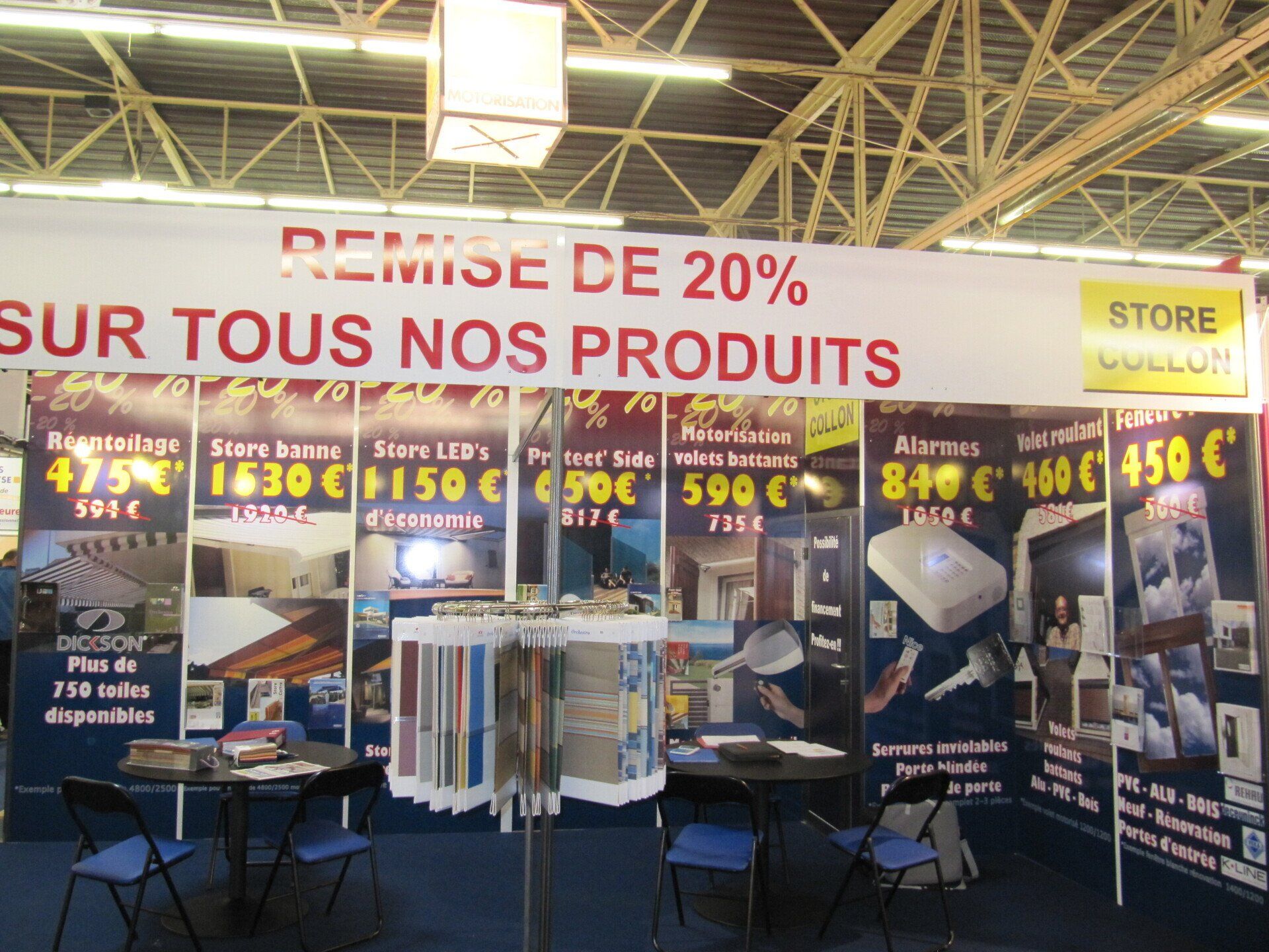 Promo sur le stand des stores Collon