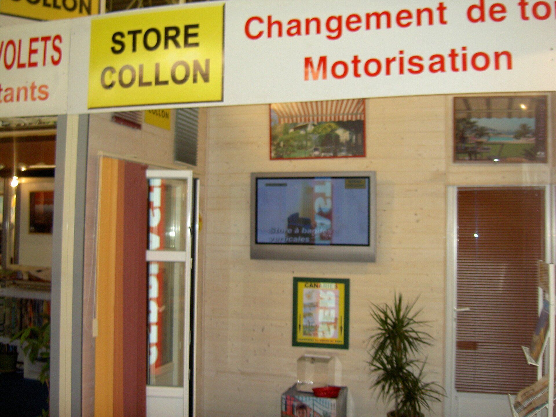 publicité stand store collon