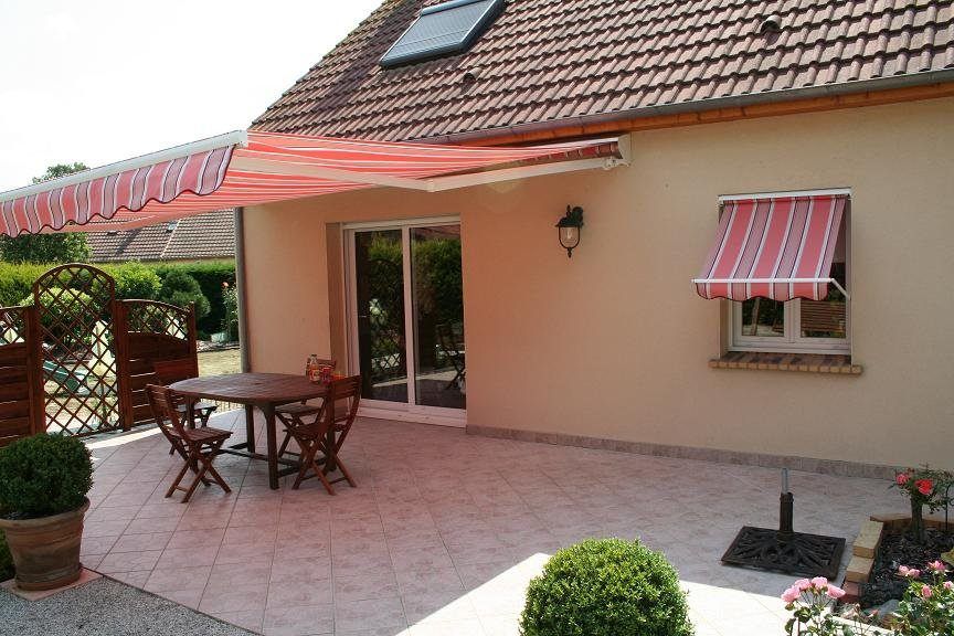 Store projection rayé rose