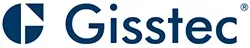 Gisstec-Logo mit blau-weißem geometrischem Design und dem Wort „Gisstec“ in Dunkelblau.