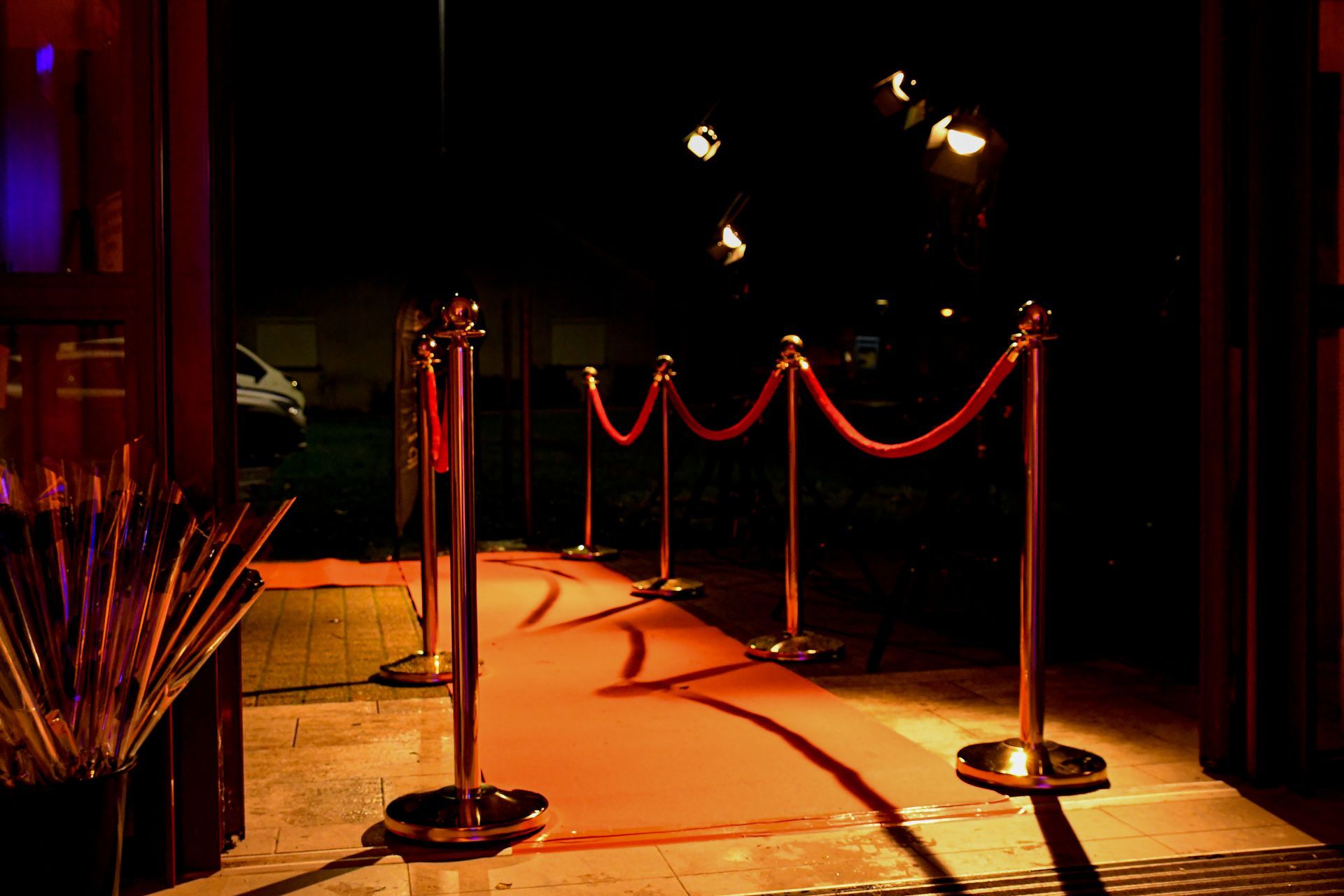 L'entrée de la salle d'événement pour une entreprise