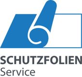 Ein blau-weißes Logo für den Schutzfolien-Service