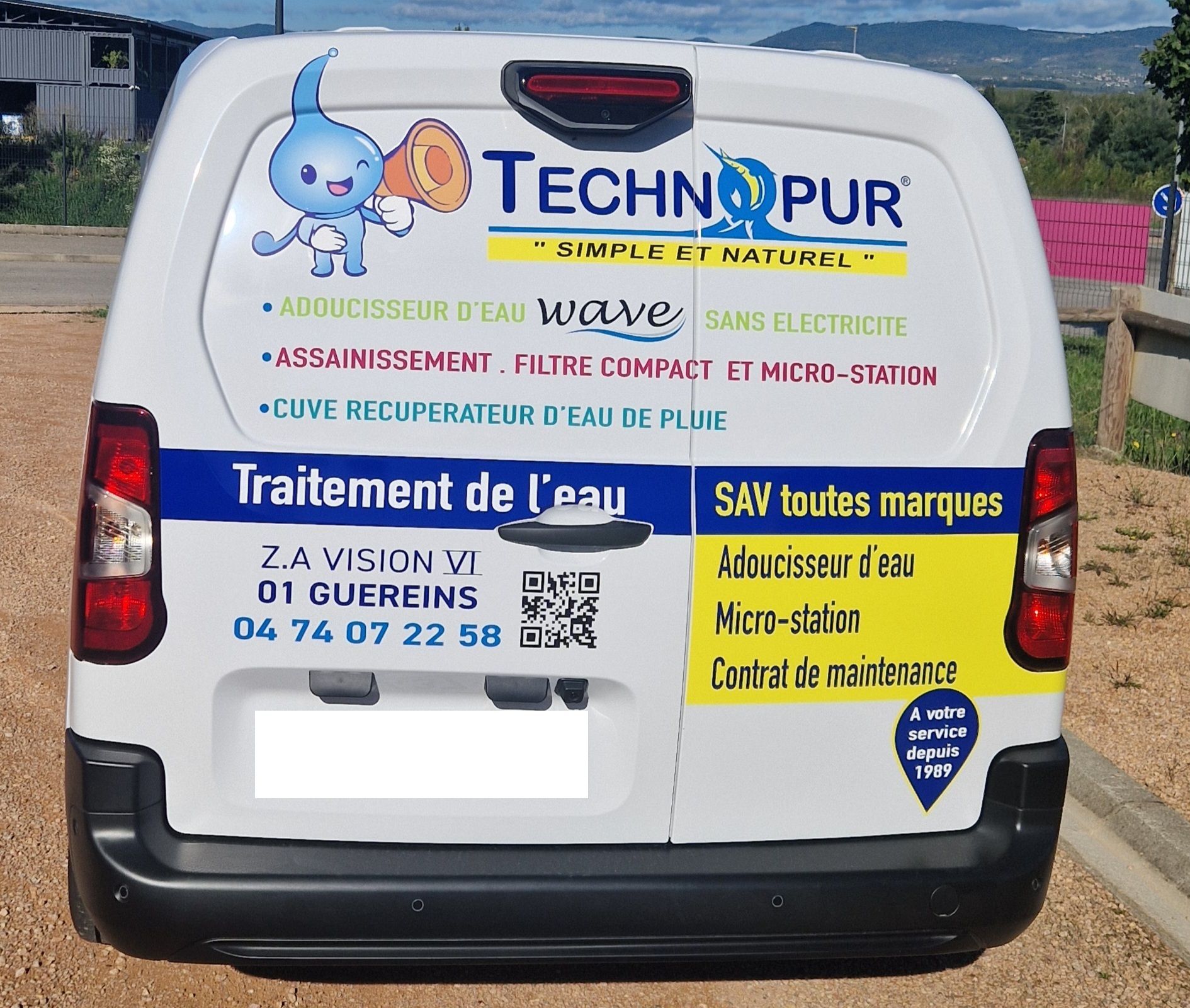 Arrière d'un camion Technopur