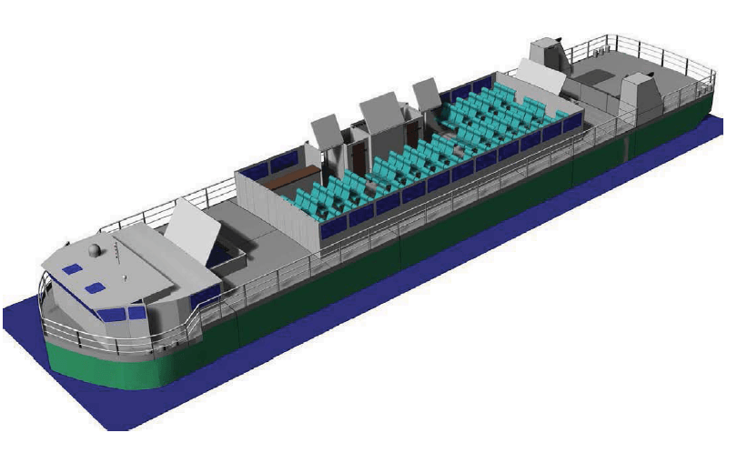 Barge mixte passagers