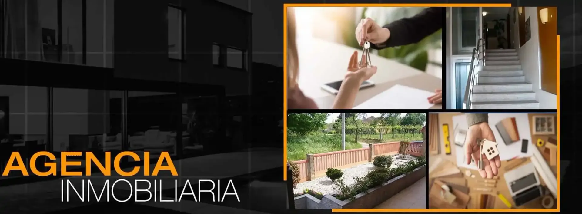 Un collage de imágenes con las palabras agenzia inmobiliaria en la parte inferior.