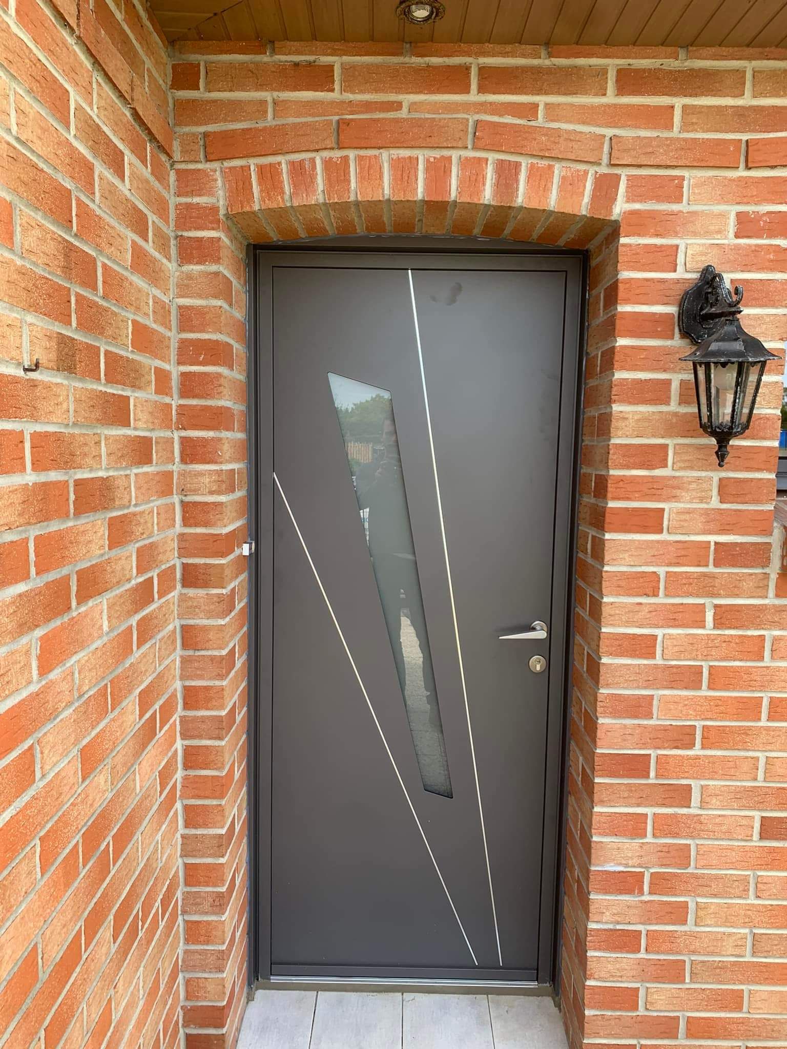 Porte aluminum baie éclat