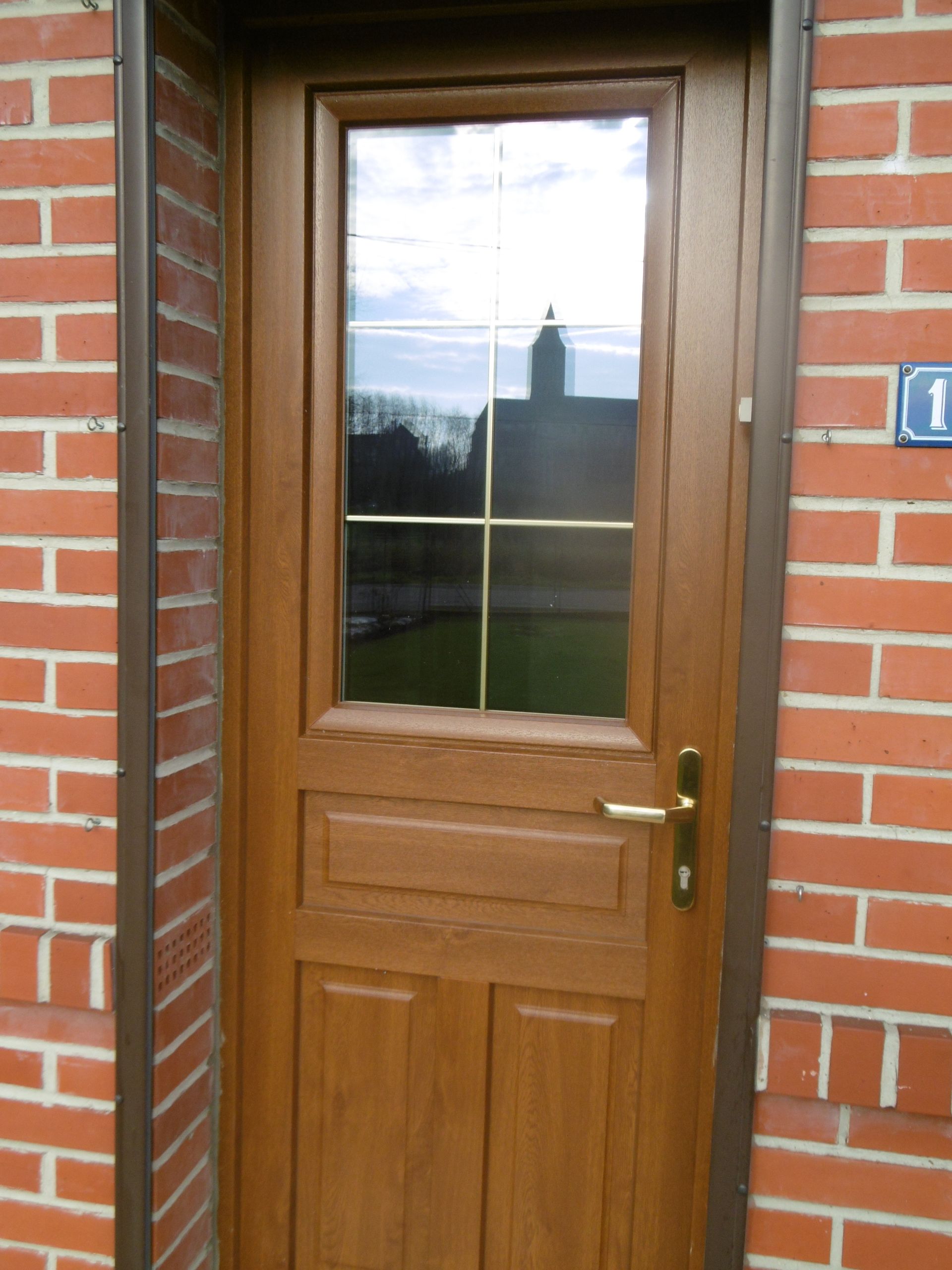Porte en bois vu de près