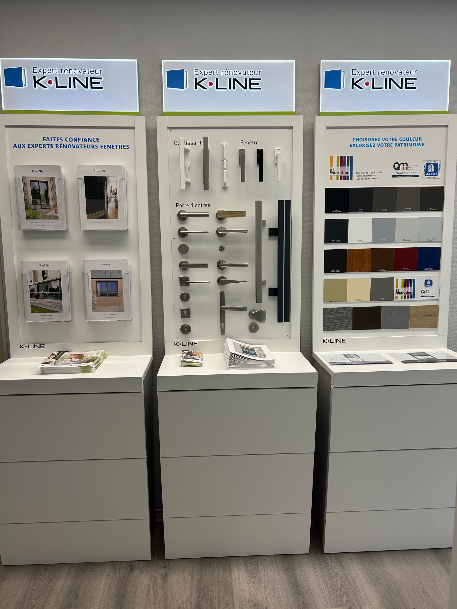 Photo des poignées et coloris