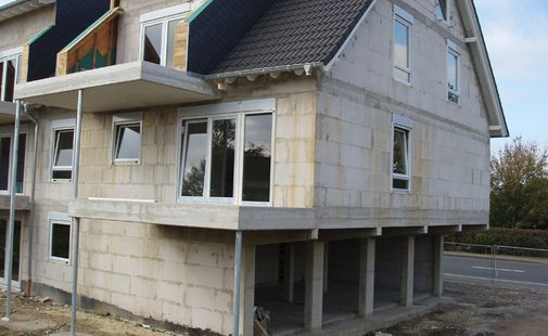 Außenansicht Hausbau