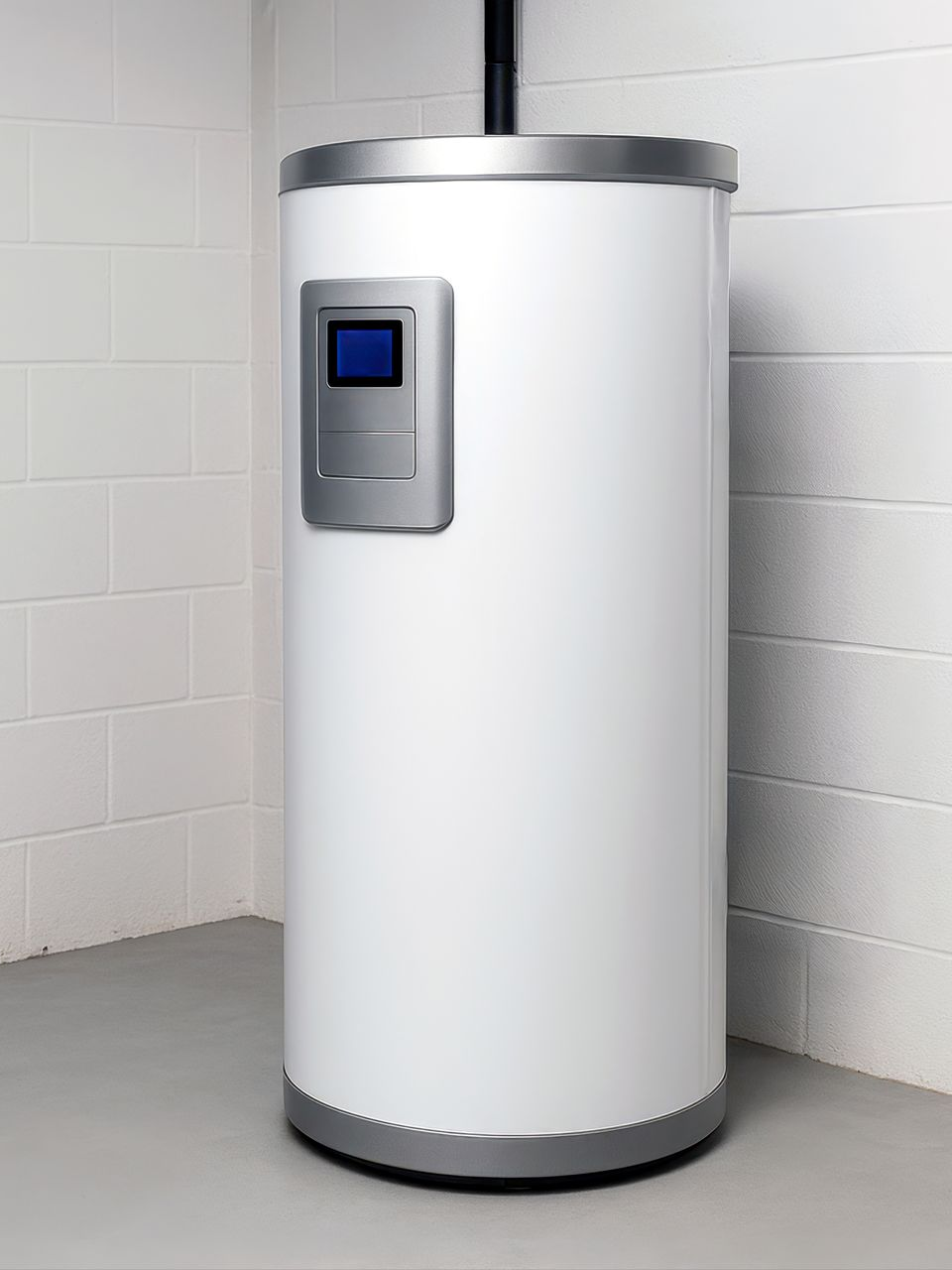 Chauffe-eau thermodynamique avec un affichage numérique.