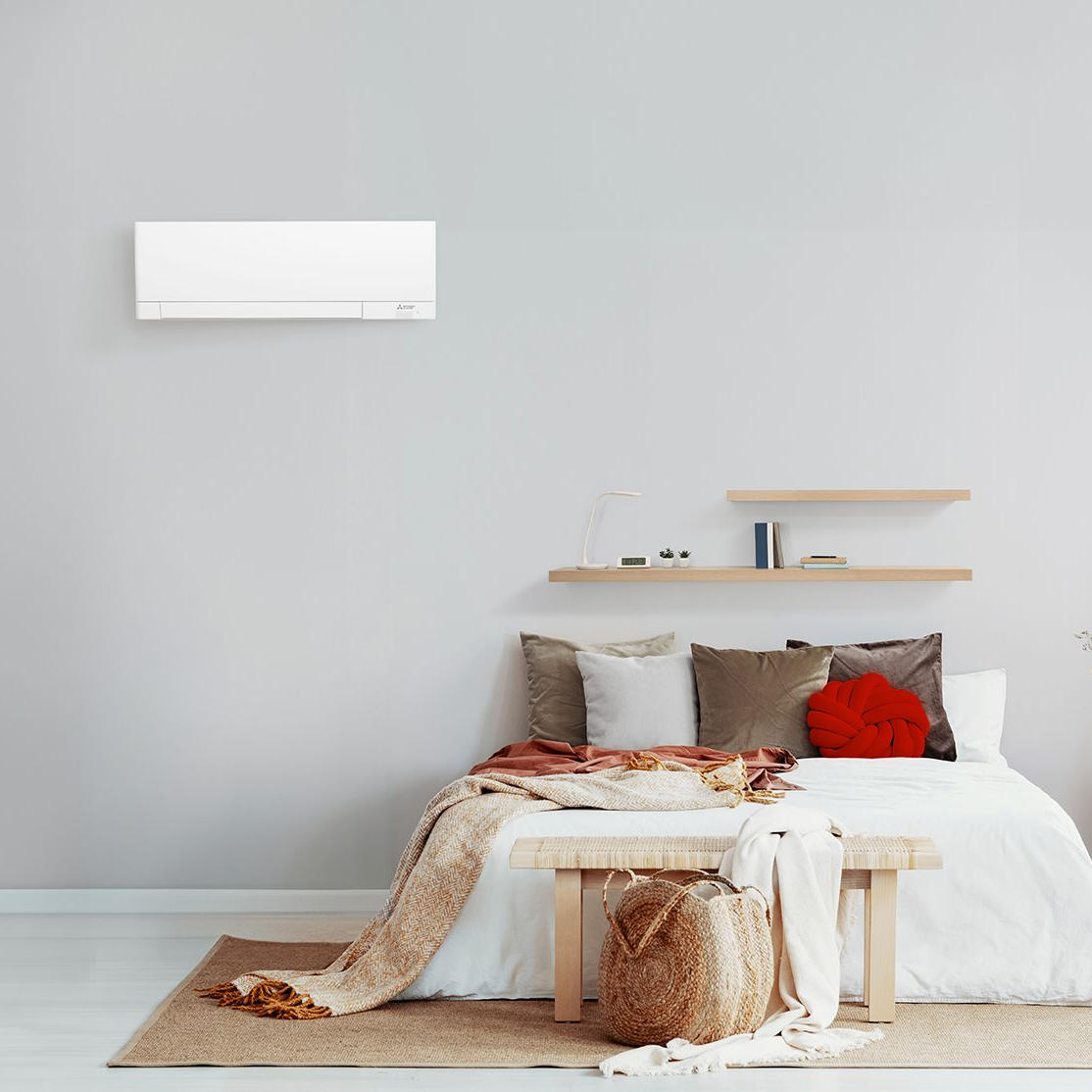 Un climatiseur dans une chambre