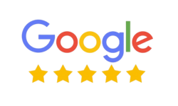 Logotipo de Booking.com con una calificación de 9,3 y cinco estrellas doradas, lo que indica buenas opiniones de los usuarios.