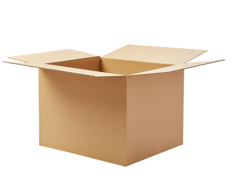 Carton de déménagement ouvert