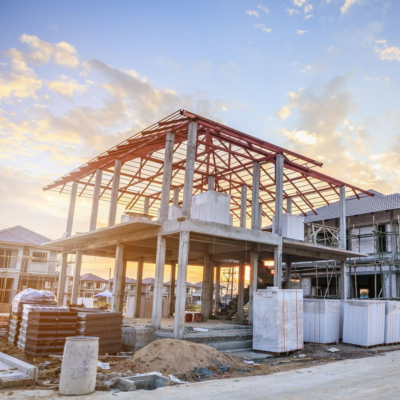Construction de plusieurs maisons