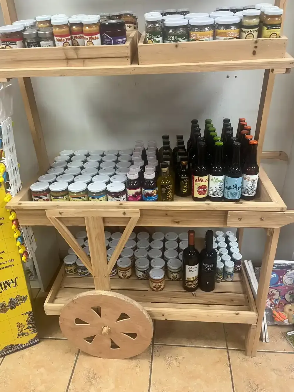 Un carrito expositor 