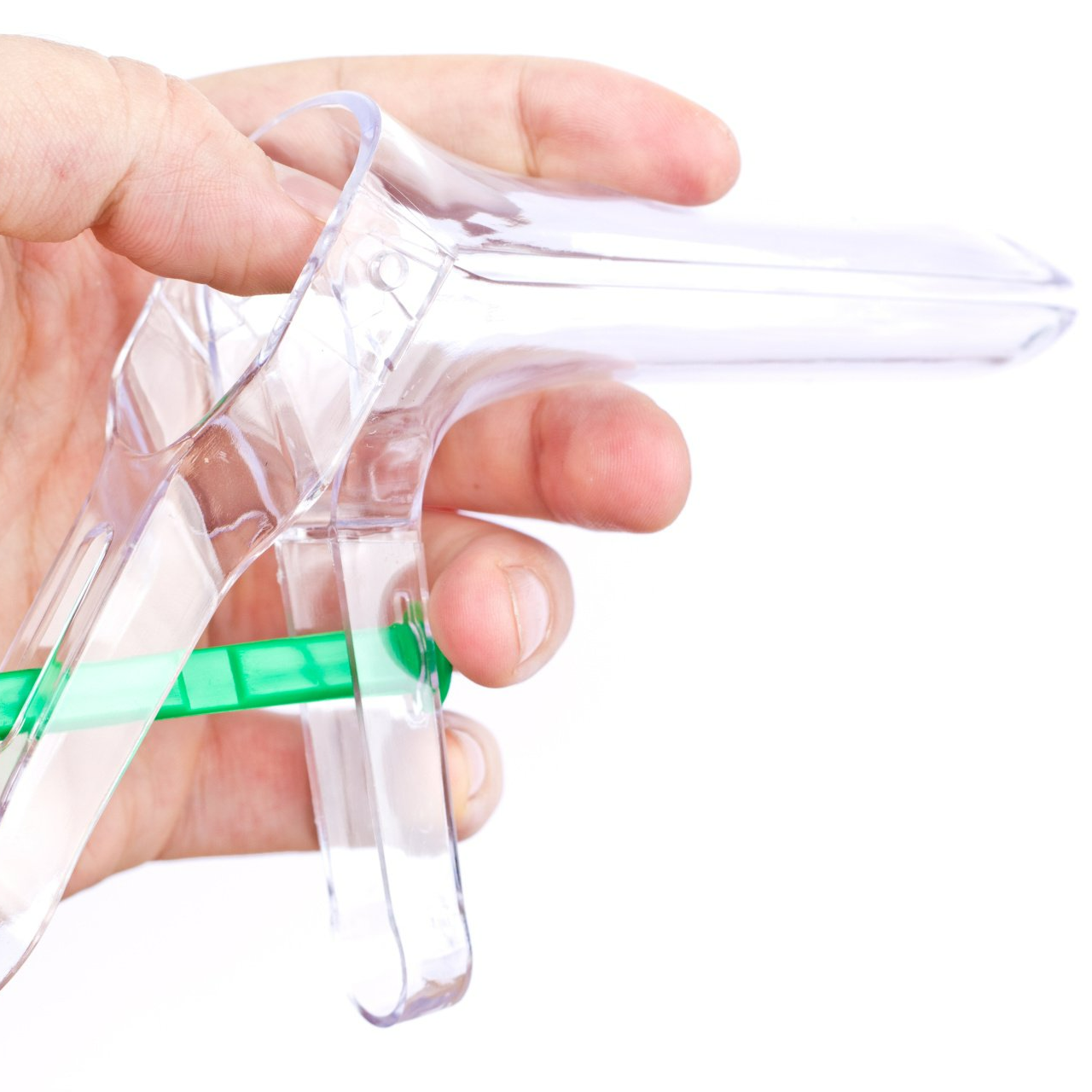 Spéculum transparent et vert
