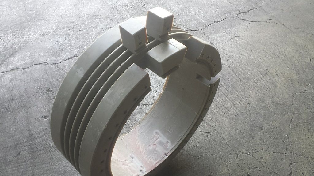 Probestück aus einem Ring D=590mm heraustrennen