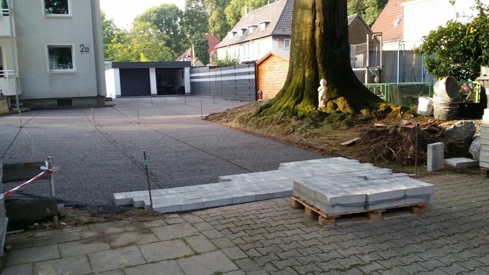 Verlegung von Pflastersteinen