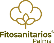 Logo de Fitosanitarios Palma con icono vegetal marrón y texto verde oliva y gris claro