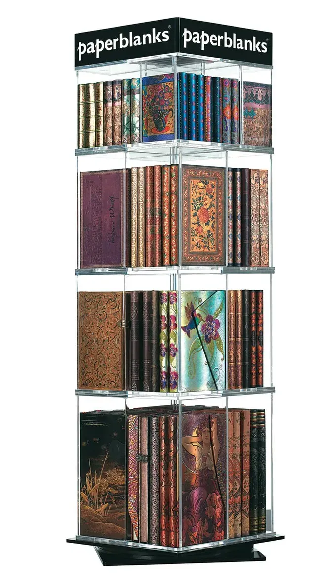 Présentoir avec carnets de la marque Paperblanks