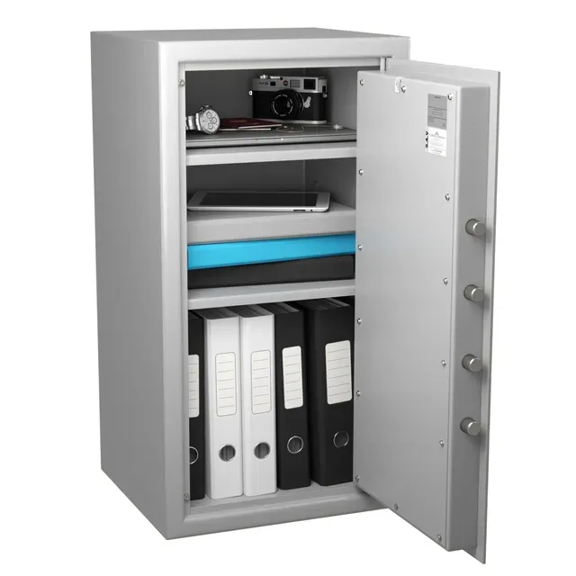 Grand coffre-fort gris clair