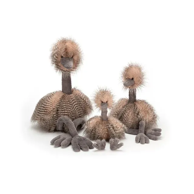 3 peluches autruches