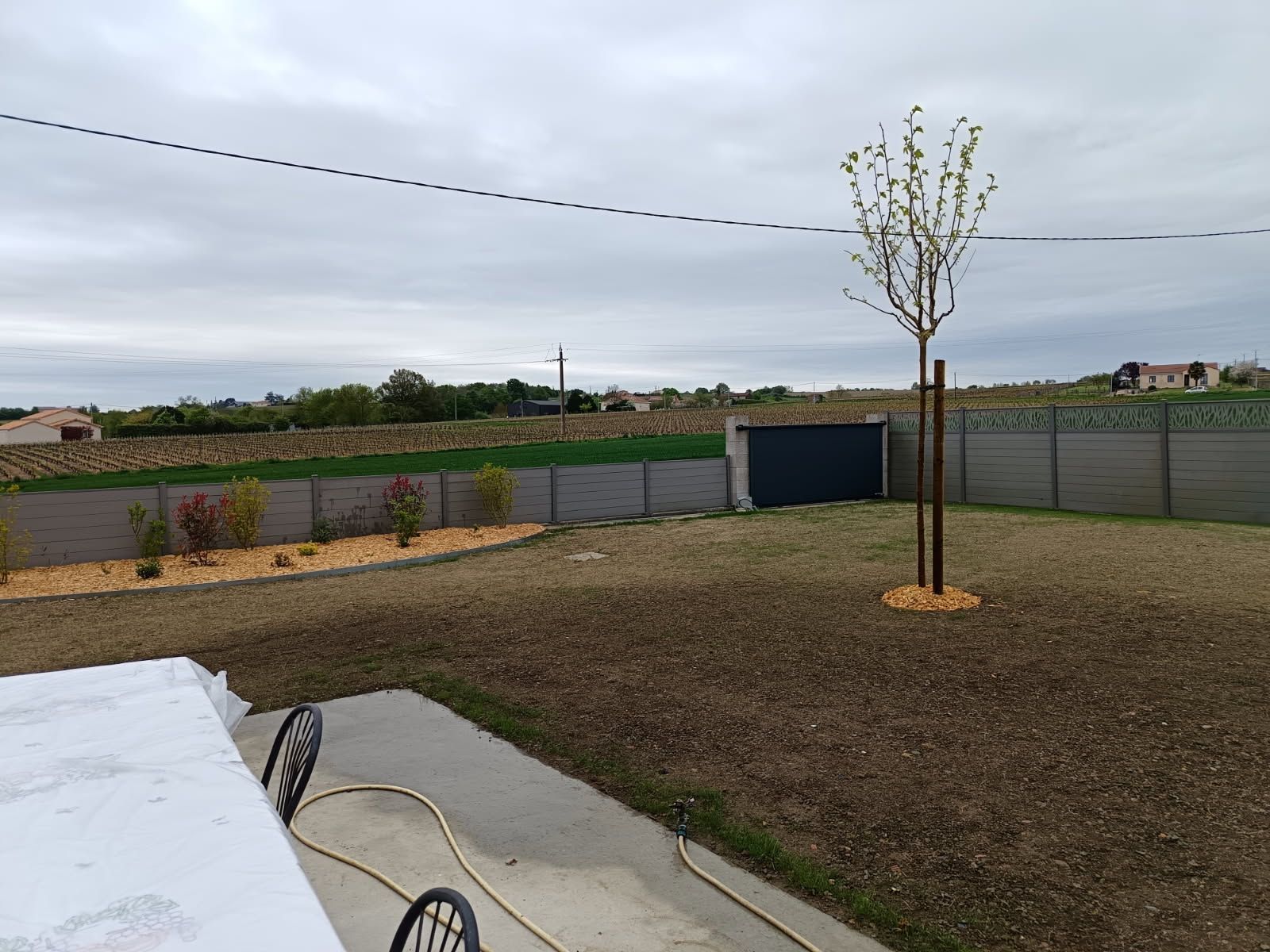 Aménagement d'un jardin dans la cour d'une maison individuelle