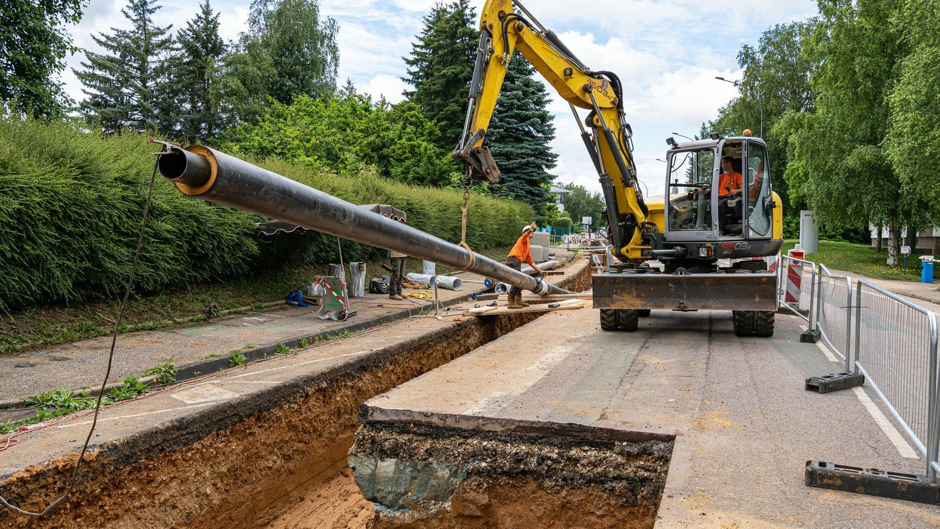 Une installation de raccordements divers