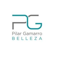 Se muestra un logotipo de Pilar Gamarro Belleza sobre un fondo blanco.