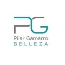 Se muestra un logotipo de Pilar Gamarro Belleza sobre un fondo blanco.
