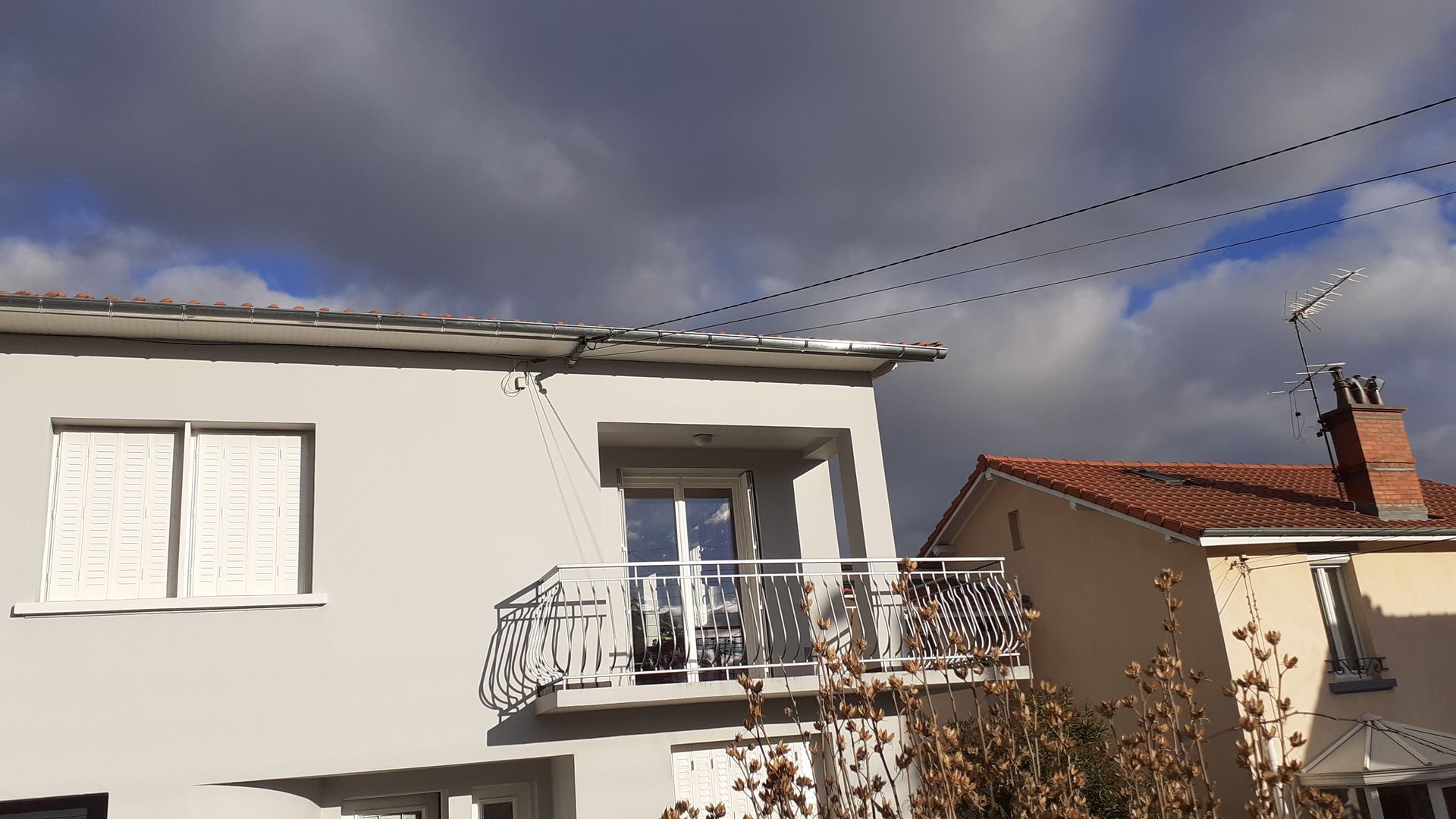 Vue de l'étage de la maison en cours de rénovation