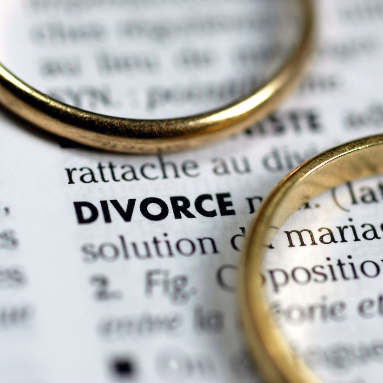 Définition du divorce avec deux alliances