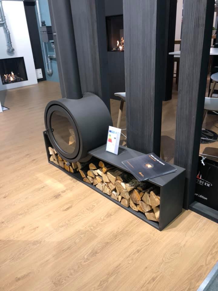 Poêle à bois style industriel