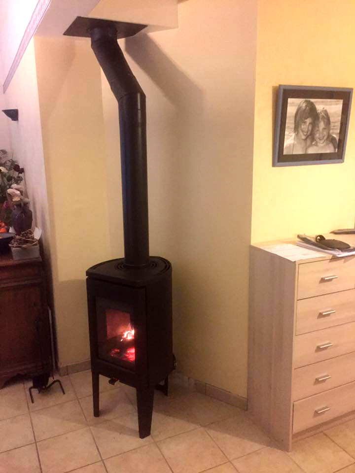 Installation d'un poêle à bois