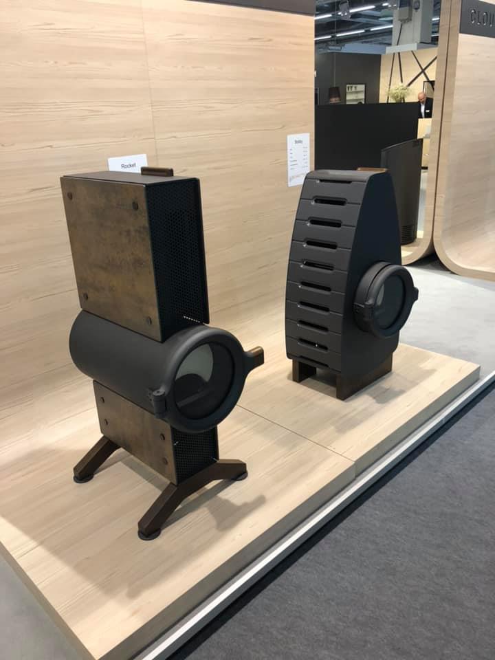 Poêle à bois aspect sculpture