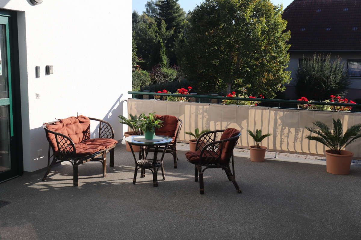 altersgerechte Wohnanlage gemütliche Sitzecke