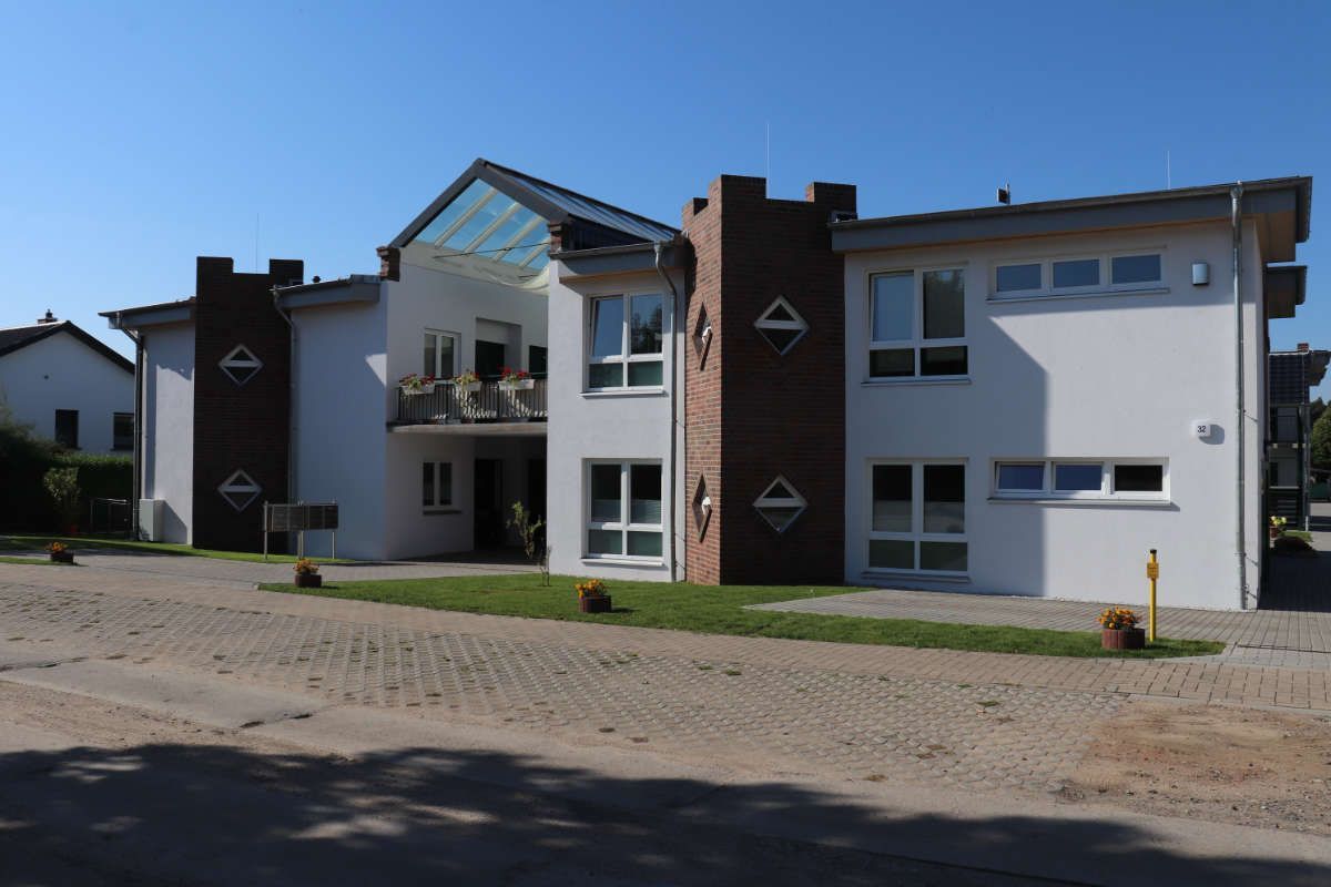 altersgerechte Wohnanlage Vorderseite Gebäude