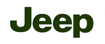 Un logotipo de Jeep verde sobre un fondo blanco.