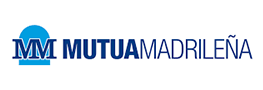 Un logotipo azul y blanco para la MM Mutua Madrileña