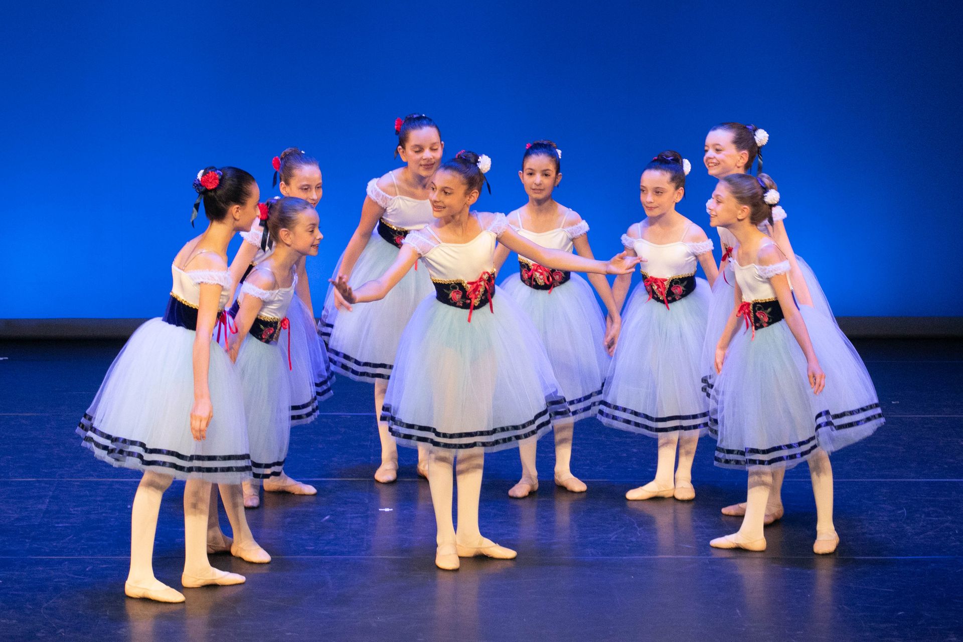 Groupe de jeunes danseuses lors d'un spectacle