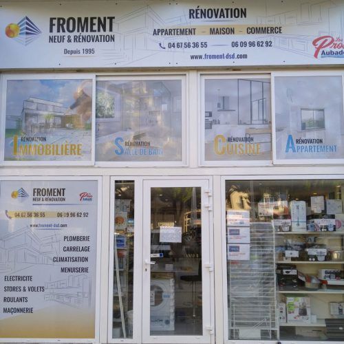 La devanture du showroom