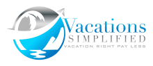 The logo for vacations simplified vacation right pay less